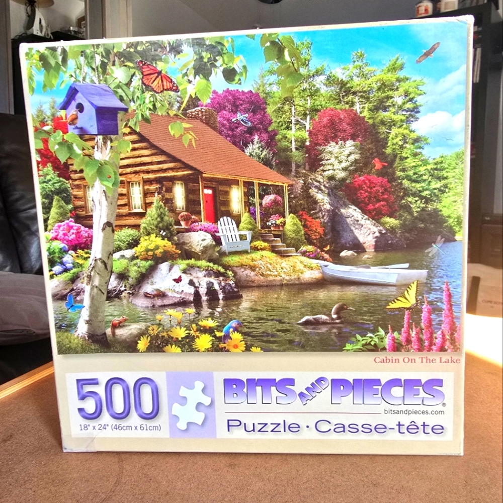Bits and Pieces 500-Piece Puzzle - Cabin on the Lake